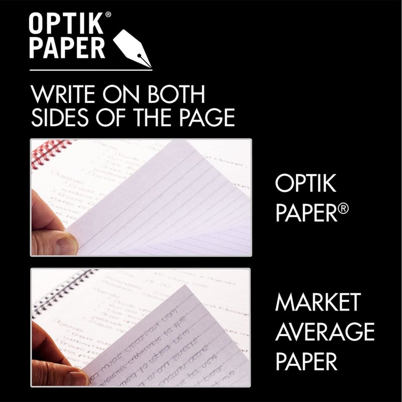 Black n' Red Business Notebooks, 3 Pack, Soft Cover, Twin Wire, 70 Sheets, 8-1/4"" x 5-7/8"", Black (400161061) - Image 3
